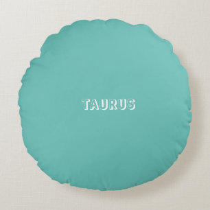 Taurus-Zeichen Rundes Kissen