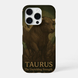 Taurus Zodiac Art – Celestial Bull of Strength iPhone 16 Pro Hülle