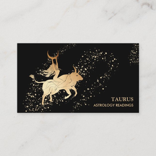 *~* TAURUS:  Zodiac Astrologie Lesungen Mondbullen Visitenkarte (Vorderseite)
