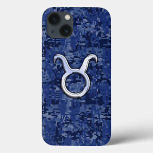 Taurus Zodiac auf Navy Blue Digital Camouflage Case-Mate iPhone Hülle