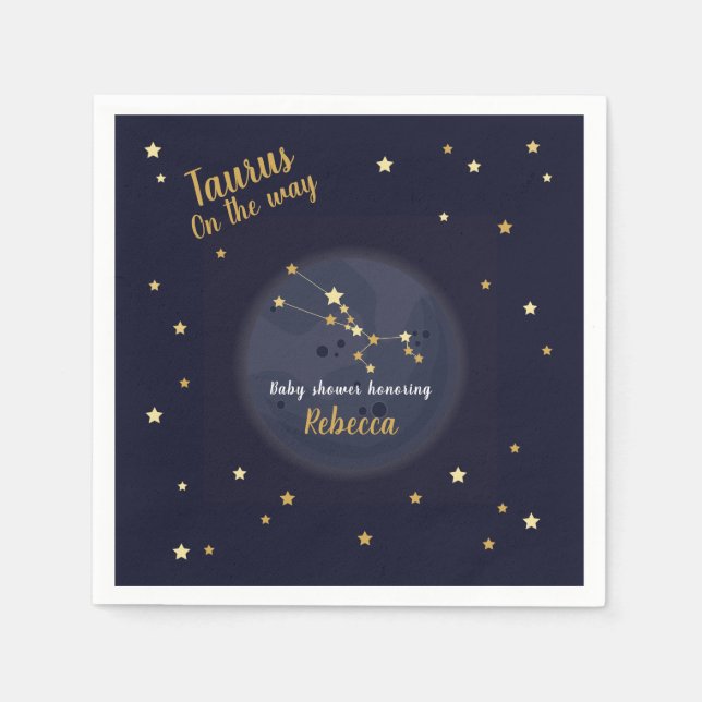 Taurus zodiac Babydusche Serviette (Vorderseite)