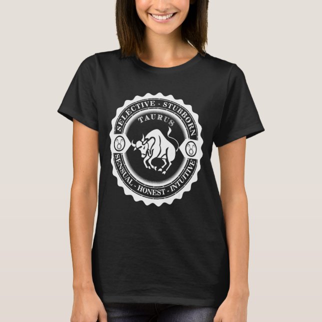 Taurus Zodiac Birth Sign 2 T-Shirt (Vorderseite)