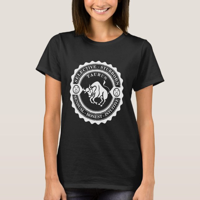 Taurus Zodiac Birth Sign 2 T-Shirt (Vorderseite)