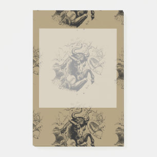 Taurus Zodiac Constellation Map Hevelius 1690 Post-it Klebezettel