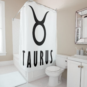 Taurus zodiac duschvorhang