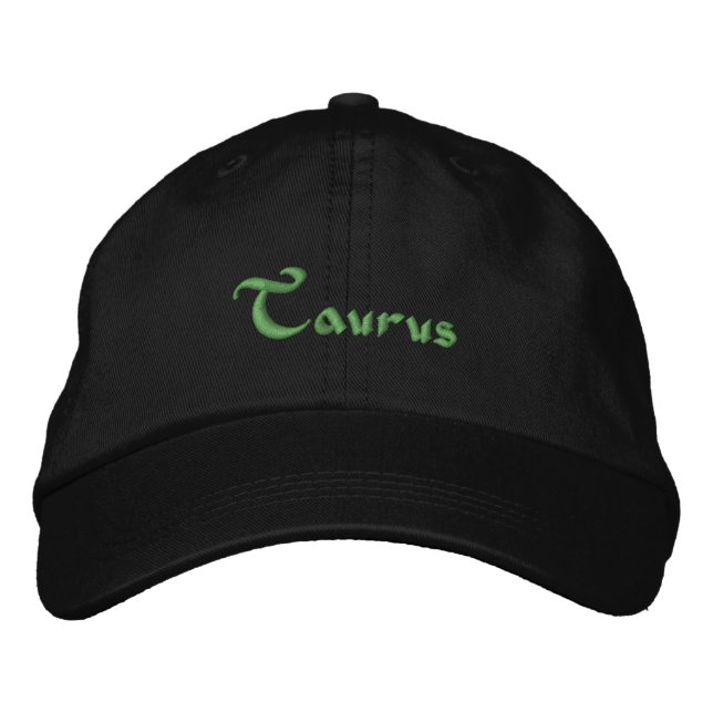 Taurus Zodiac Embroidered Cap / Hat Bestickte Baseballkappe (Vorderseite)