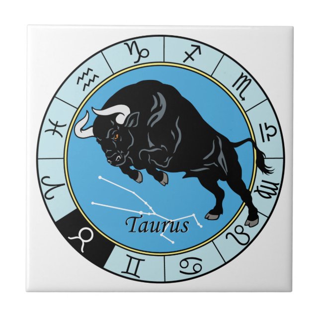 Taurus zodiac fliese (Vorderseite)