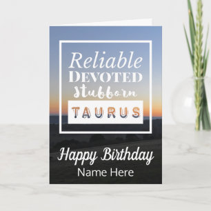 Taurus Zodiac Fun Charakteristika Geburtstag Karte