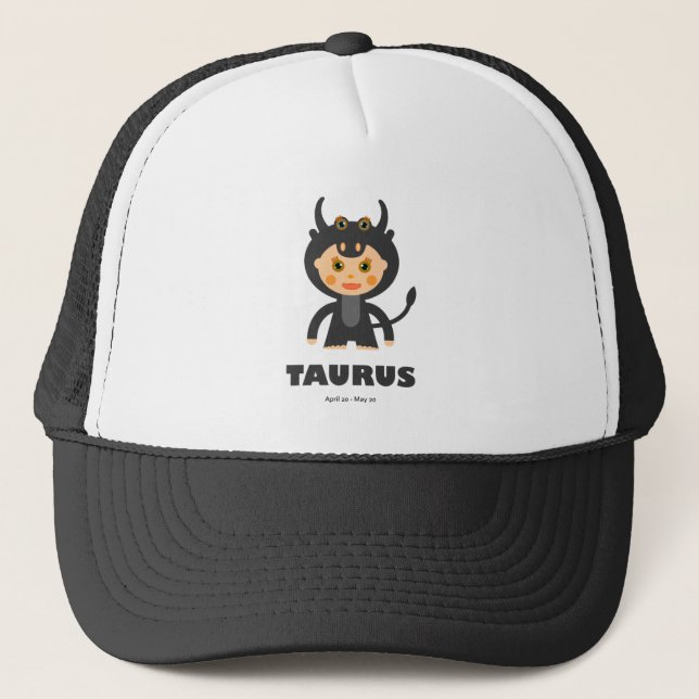 Taurus Zodiac für Kinder Truckerkappe (Vorderseite)