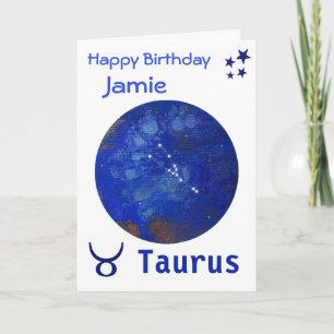 Taurus zodiac Geburtstagskarte Karte