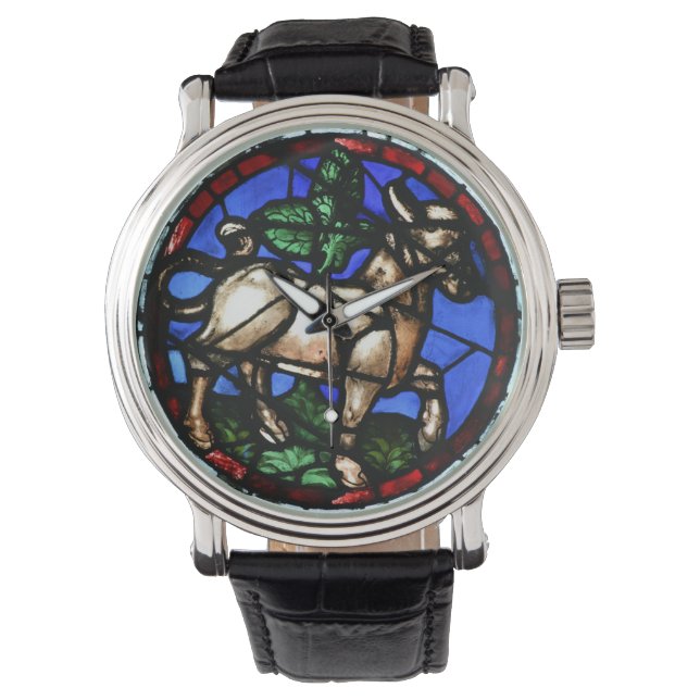Taurus Zodiac Glass Notre-Dame de Paris W1 Armbanduhr (Vorderseite)