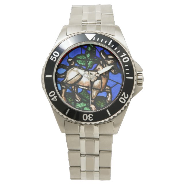 Taurus Zodiac Glass Notre-Dame de Paris W3 Armbanduhr (Vorderseite)