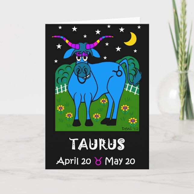 TAURUS ZODIAC GREETCARD KARTE (Vorderseite)