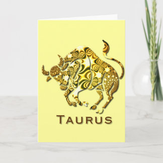 Taurus Zodiac Greeting Card Karte
