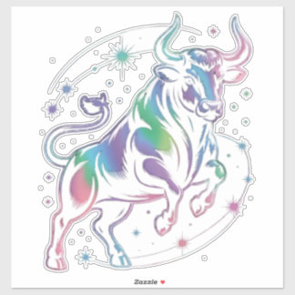 Taurus Zodiac Holographic Bull Design Aufkleber