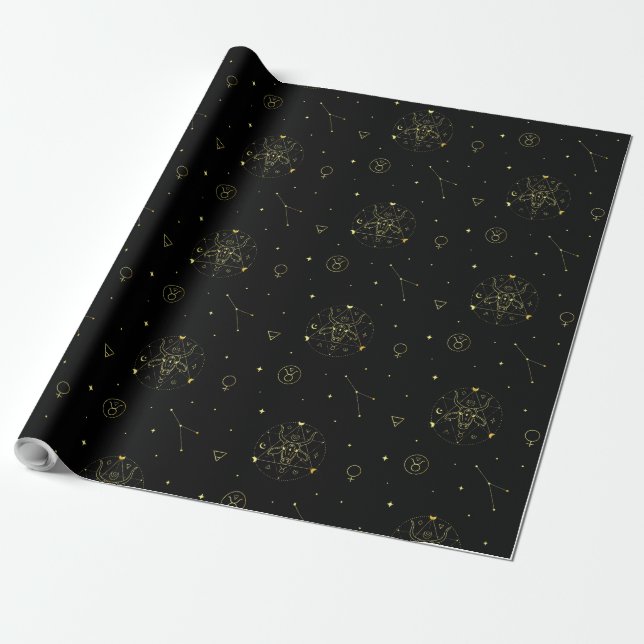 Taurus zodiac Horoskop Sternzeichen Geschenkpapier (Ungerollt)