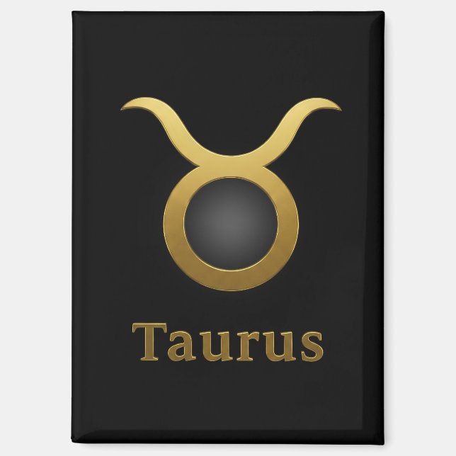 Taurus Zodiac / Imán de Nevera Símbolo de Tauro Magnet (Vorderseite)