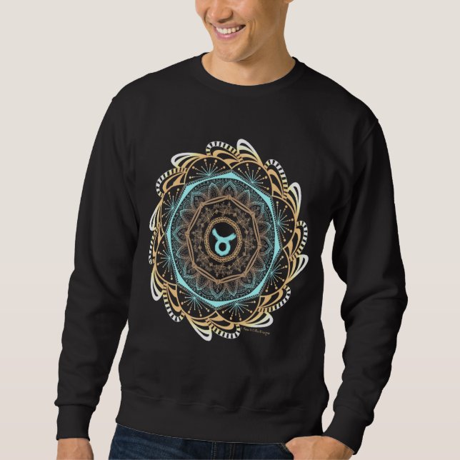 Taurus Zodiac Mandala Sweatshirt (Vorderseite)
