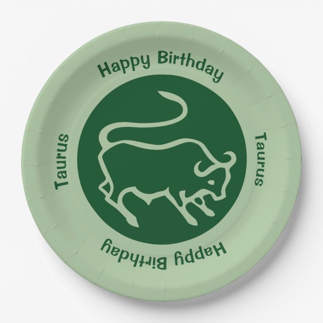 Taurus Zodiac Pappteller (Vorderseite)