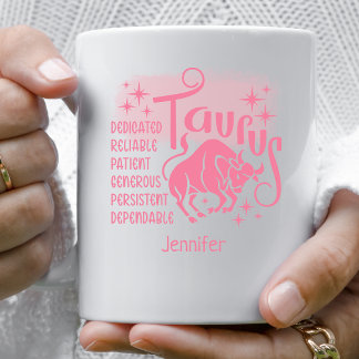 Taurus Zodiac Personalisierte Merkmale Horoskop Kaffeetasse