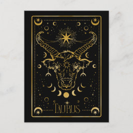 Taurus zodiac postkarte