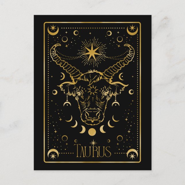 Taurus zodiac postkarte (Vorderseite)