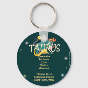 Taurus zodiac schlüsselanhänger