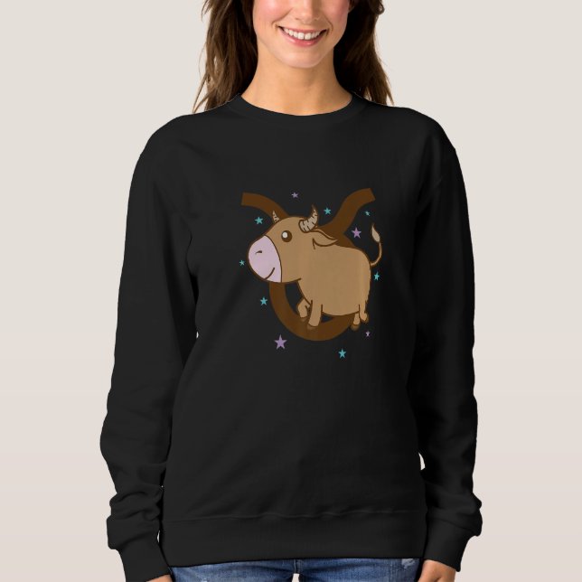 Taurus Zodiac Sign as Animal Horoscope Sweatshirt (Vorderseite)