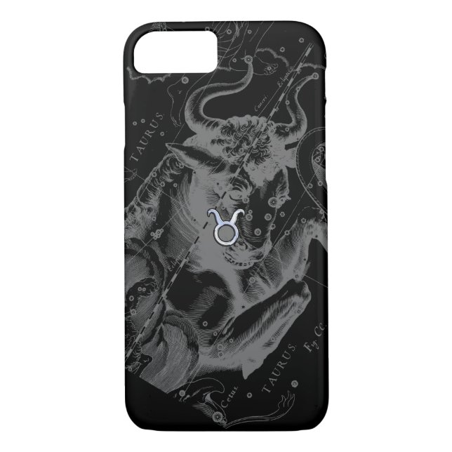 Taurus Zodiac Sign auf Hevelius Black Case-Mate iPhone Hülle (Rückseite)