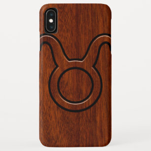 Taurus Zodiac Sign auf Mahogani wie Print Case-Mate iPhone Hülle