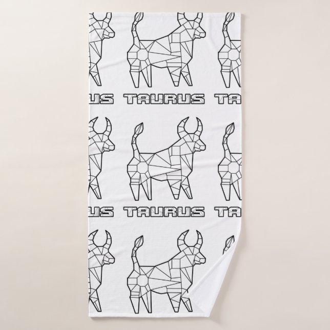 Taurus Zodiac Sign Badetuch Badehandtuch (Badehandtuch)