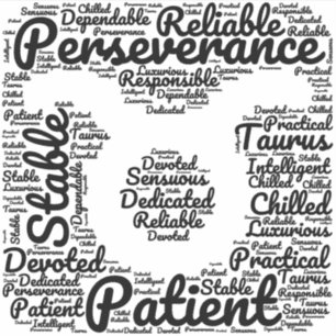 Taurus Zodiac Sign Black Aufkleber