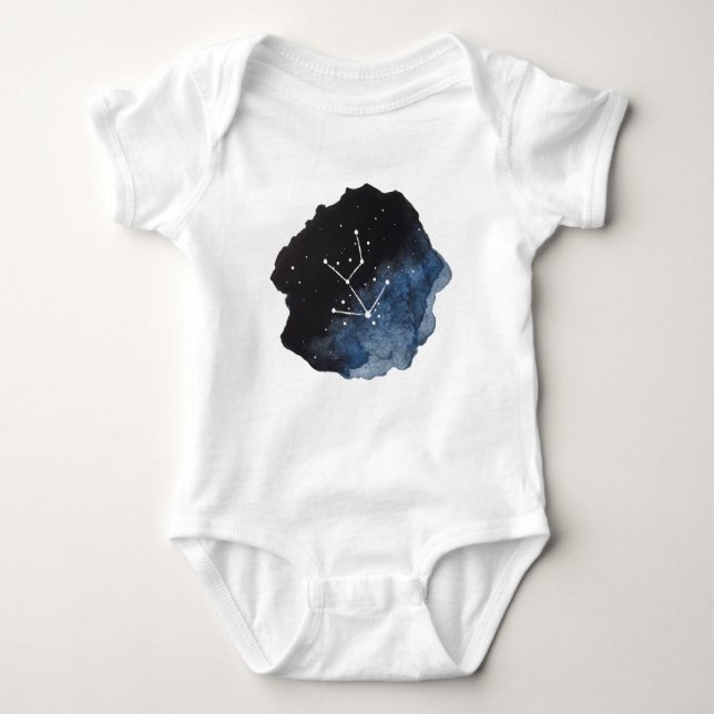 Taurus Zodiac Sign Constellation Star Galaxy Baby Strampler (Vorderseite)