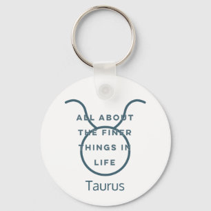 Taurus Zodiac Sign Fun Zitat in Blue Text Geburtst Schlüsselanhänger