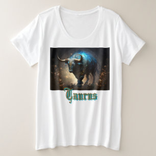Taurus Zodiac Sign Große Größe T-Shirt