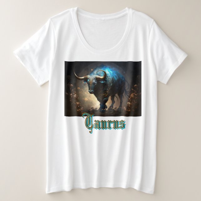 Taurus Zodiac Sign Große Größe T-Shirt (Design vorne)
