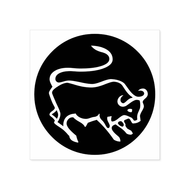 Taurus Zodiac Sign Gummistempel (Prägung)