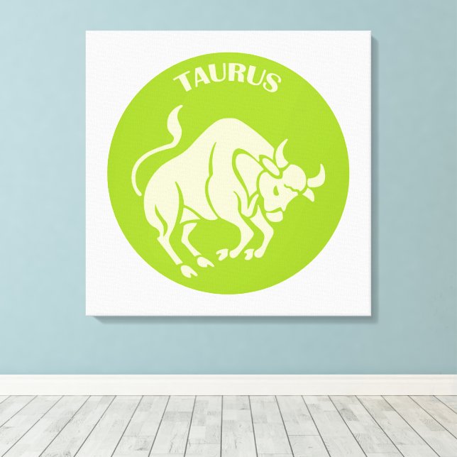 Taurus, Zodiac Sign, Horoscope, Astrology Leinwanddruck (Insitu (Holzboden))