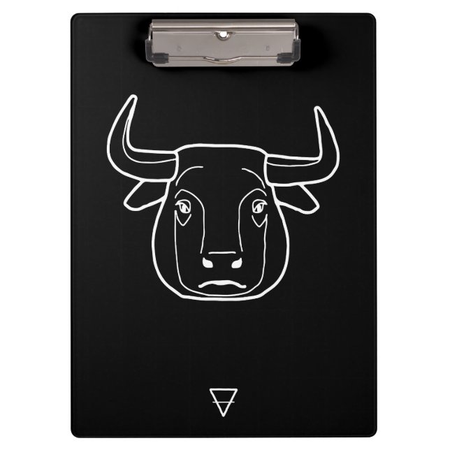 Taurus Zodiac Sign -  Klemmbrett (Vorderseite)