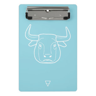Taurus Zodiac Sign - Mini Klemmbrett