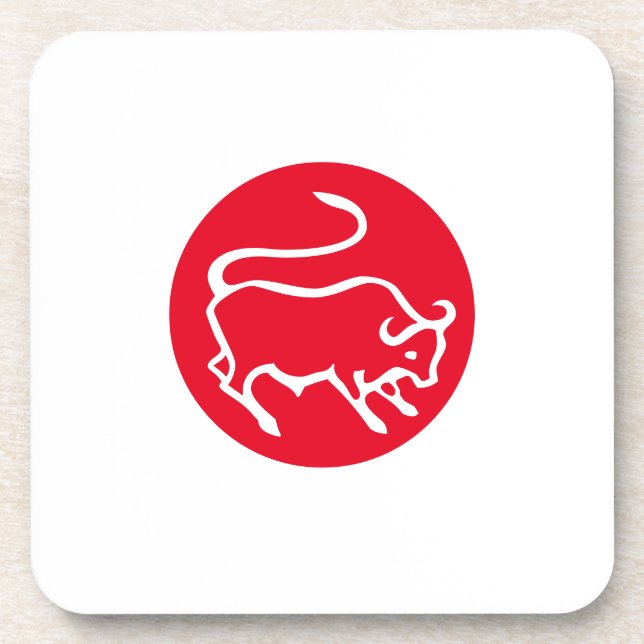 Taurus Zodiac Sign Modernes, Minimalistisches Schl Getränkeuntersetzer (Vorderseite)