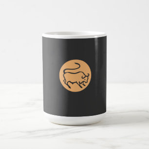 Taurus Zodiac Sign Modernes, Minimalistisches Schl Kaffeetasse