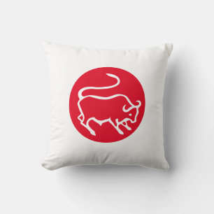 Taurus Zodiac Sign Modernes, Minimalistisches Schl Kissen
