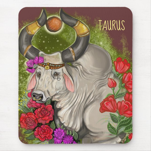 Taurus Zodiac Sign Mousepad (Vorne)