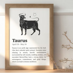Taurus Zodiac Sign Poster