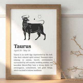 Taurus Zodiac Sign Poster