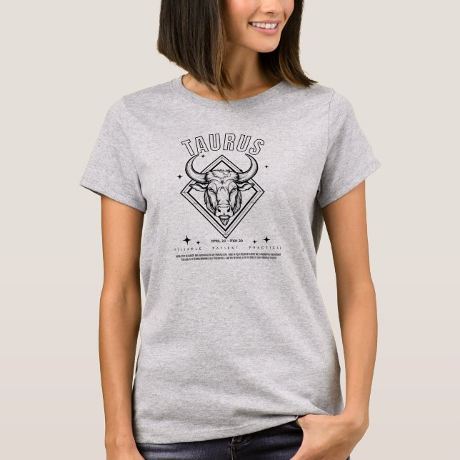 Taurus Zodiac Sign T - Shirt (Vorderseite)