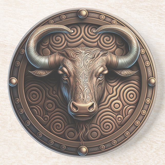 Taurus Zodiac Sign Taurus Horoscope Getränkeuntersetzer (Vorne)
