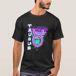 Taurus Zodiac Sign Vaporwave Ästhetik 80er 90s T-Shirt