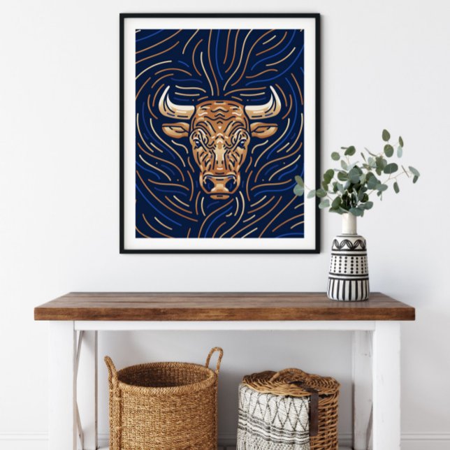 Taurus Zodiac Sign | Zodiac Digital Print Poster (Von Creator hochgeladen)